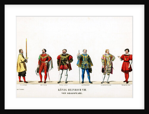 Theatre costume designs for Shakespeare's play, Henry VIII by Anonymous
