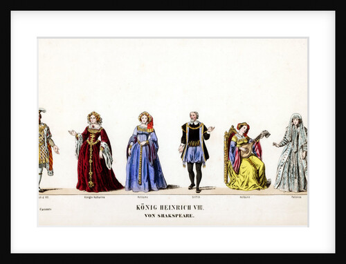 Theatre costume designs for Shakespeare's play, Henry VIII by Anonymous