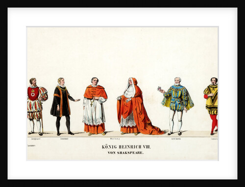 Theatre costume designs for Shakespeare's play, Henry VIII by Anonymous