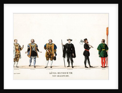Theatre costume designs for Shakespeare's play, Henry VIII by Anonymous