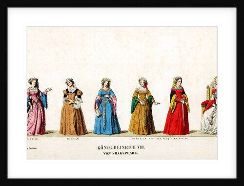 Theatre costume designs for Shakespeare's play, Henry VIII by Anonymous