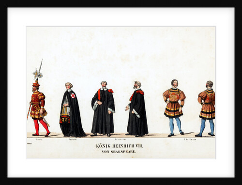 Theatre costume designs for Shakespeare's play, Henry VIII by Anonymous