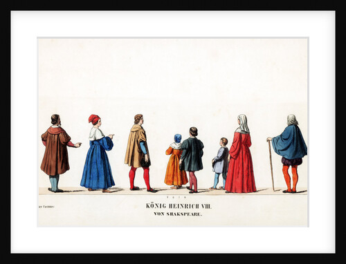 Theatre costume designs for Shakespeare's play, Henry VIII by Anonymous