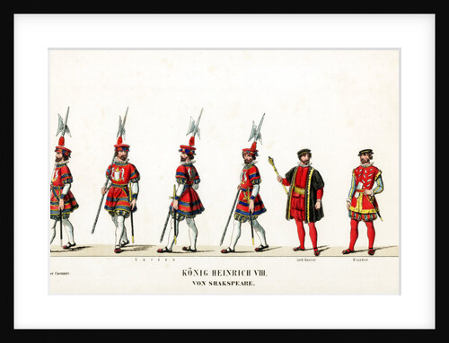 Theatre costume designs for Shakespeare's play, Henry VIII by Anonymous
