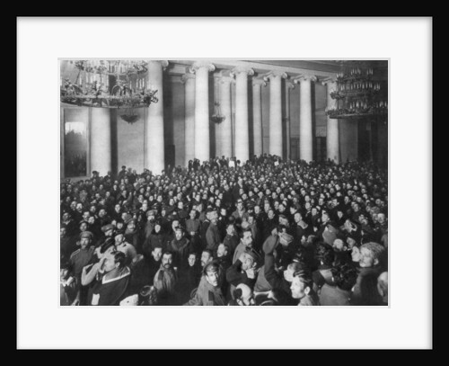Petrograd Soviet of Workers' and Soldiers' Deputies, Tauride Palace, Russia by Anonymous