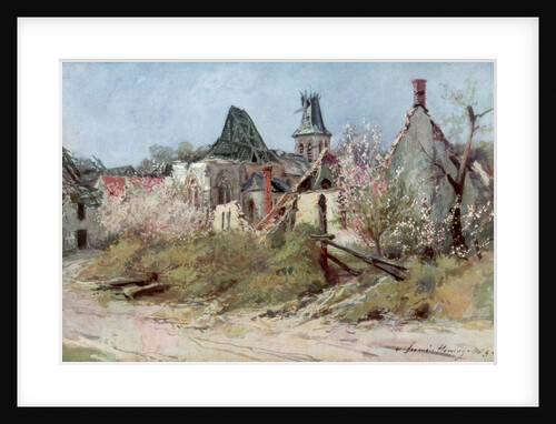 In the village of Craonnelle, 9th May 1917 by Francois Flameng