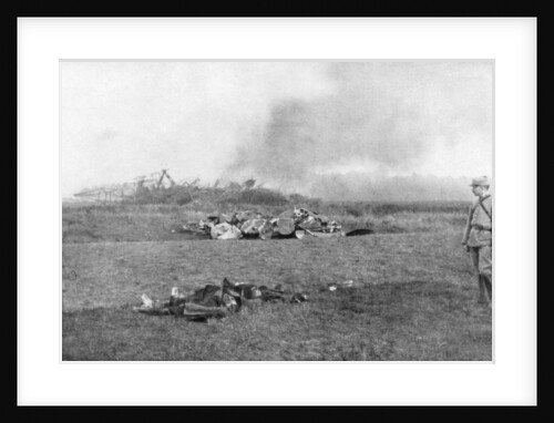 The carcass of Zeppelin LZ93 (L44), St Clement, France by Anonymous