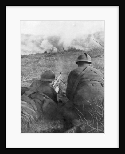 Machine gunners at the edge of Hangard Wood, Picardy, France by Anonymous