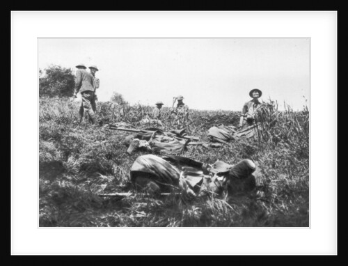 American marines digging trenches, Lucy-le-Bocage, France by Anonymous