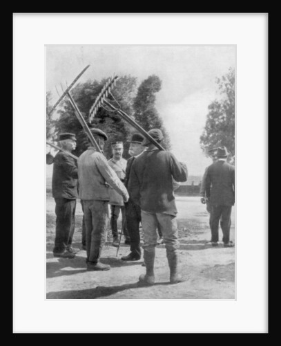 Georges Clemenceau talking with farmers near the front, Chemin des Dames, France by Anonymous