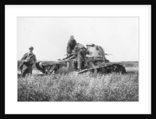 A broken down French light tank, Villers-Cotterets, Aisne, France by Anonymous