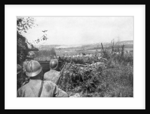 Artillery barrage before an advance, Aisne, France by Anonymous