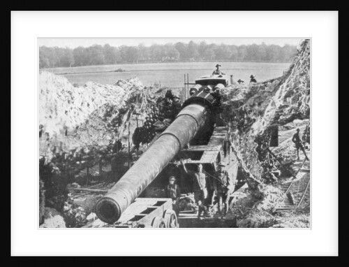 American 14 inch railway gun, Meuse-Argonne Offensive, France by Anonymous