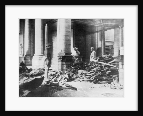 Damage to the interior of Douai church, France by Anonymous