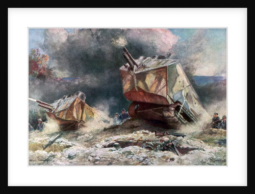 'French Tank Assault', July 1918 by Francois Flameng