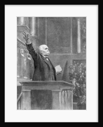 Prime Minister Georges Clemenceau announces the end of the war, 11am by J Simont