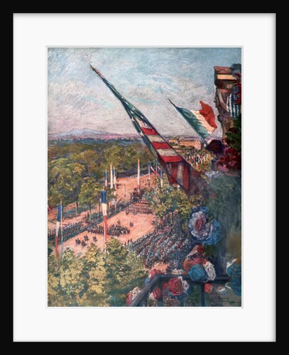 Grand victory parade, Avenue de la Grand Armee, Paris, France 14 July 1919 by Charles-Jules Duvent