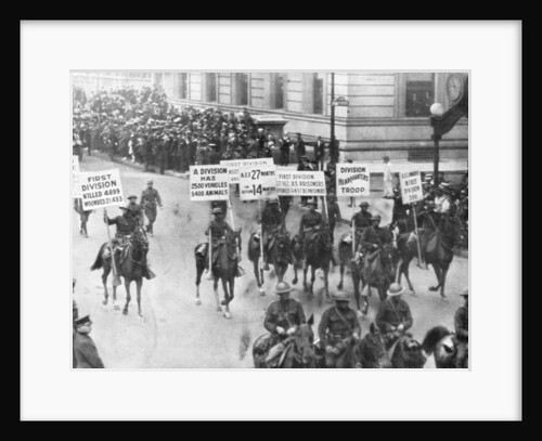 US 1st Army in the Victory Parade, New York, USA by Anonymous