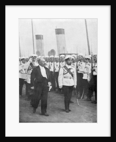 Tsar Nicholas II with French President Raymond Poincare by Anonymous