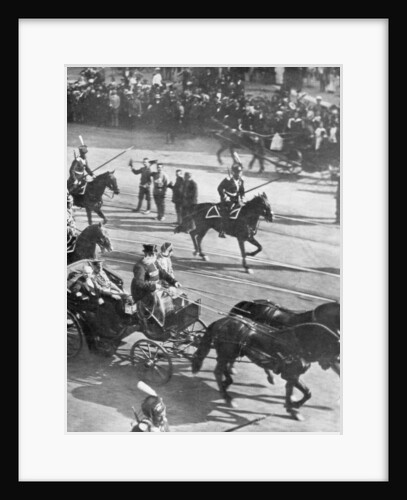 Tsar Nicholas II with visiting French President Poincare, St Petersburg, Russia by Anonymous