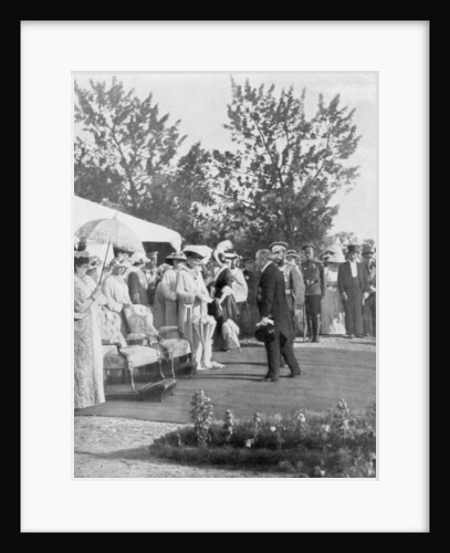 Tsar Nicholas II with visiting French President Poincare, Krasnoye Selo, Russia by Anonymous