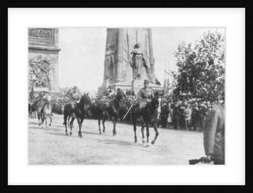General Montuori and Italian troops during the victory parade, Paris, France,14 July 1919 by Anonymous