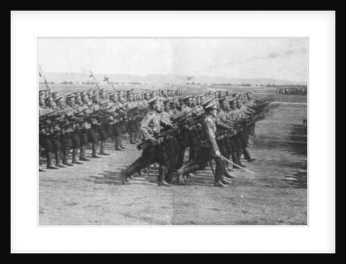 Russian troops parading during French President Raymond Poincare's visit to Russia by Anonymous