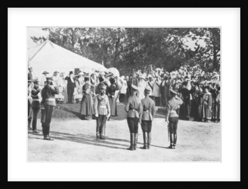 Russian troops saluting Tsar Nicholas II, Krasnoye Selo by Anonymous