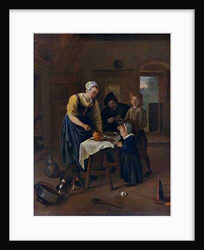 A Peasant Family at Meal-time ('Grace before Meat') by Jan Steen