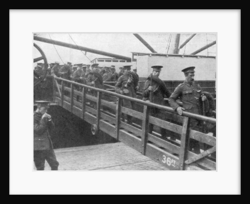 British troops disembarking in France by Anonymous
