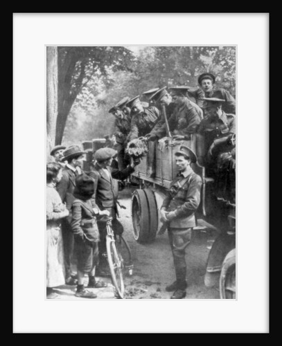 British troops on the way to the front, France by Anonymous