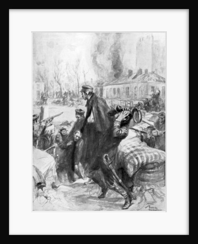 'Marine fusiliers involved in a street battle in Diksmuide', Flanders, Belgium by Charles Fouqueray