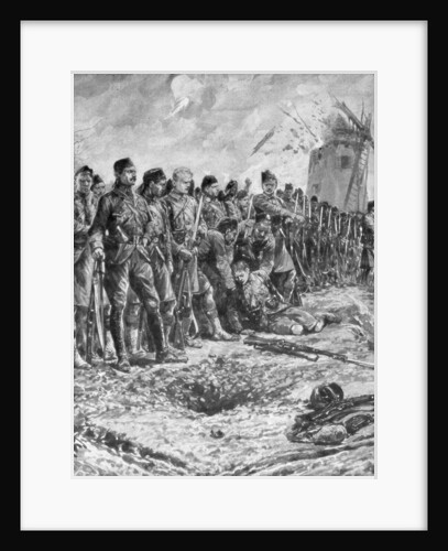 The London Scottish territorial regiment reforming their line under fire by Anonymous