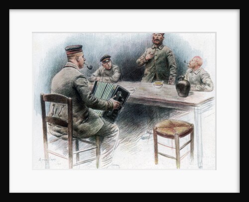 'Sentimental ballad in the Canteen', German prisoners of war in Dinan, France by Maurice Orange