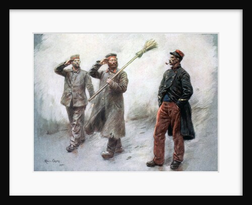 'Fatigue Duty at Headquaters', German prisoners in Dinan by Maurice Orange