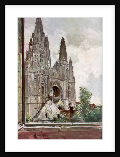 'The Ruins of Saint Jean des Vignes Abbey, Soissons', France by Francois Flameng