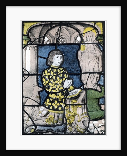 A knight (de Bernemicourt) at his orisons before an image of St Mary Magdalene by Anonymous