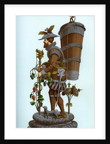 German table ornament of enamelled and gilt copper by Franz Kellerhoven