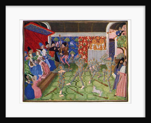 Masquerade at the French court by Master of the Harley Froissart