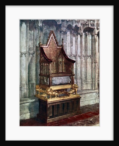 The Coronation Chair, with the Stone of Scone, Westminster Abbey, London by Anonymous