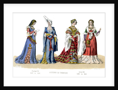 French costume: Charles VIII, Louis XII by Anonymous