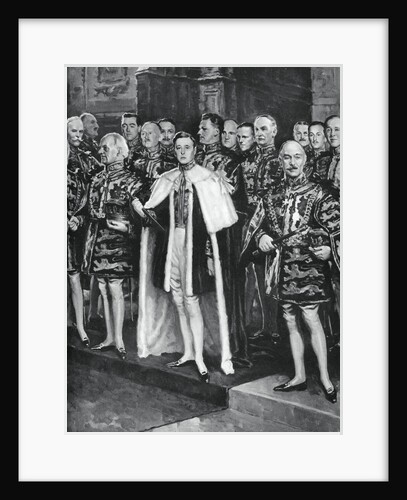 The Earl Marshal, heralds, and other officers of arms, coronation of George VI by W Smithson Broadhead