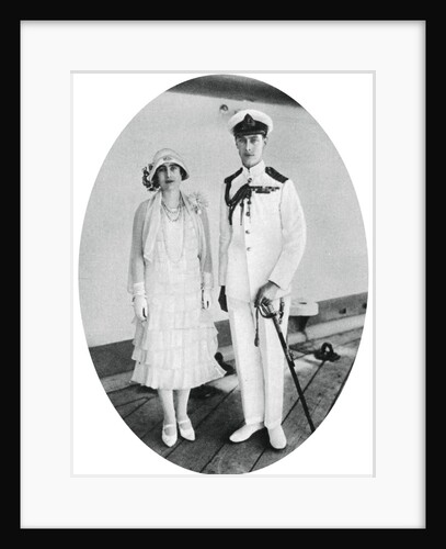 The Duke and Duchess of York on board HMS Renown, Malta by Anonymous