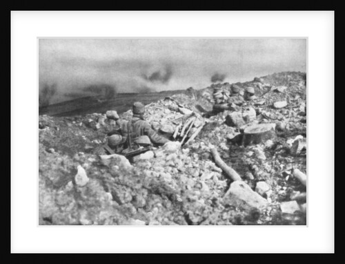 French artillery assault on the Eparges ridge, near Verdun, France by Anonymous