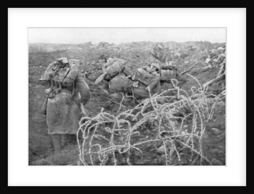 French infantry assault on the Eparges ridge, near Verdun, France by Anonymous