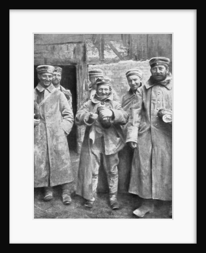 German prisoners of war with their ration of bread by Anonymous