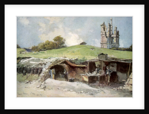 Rescue station at Mont St Eloi by Francois Flameng