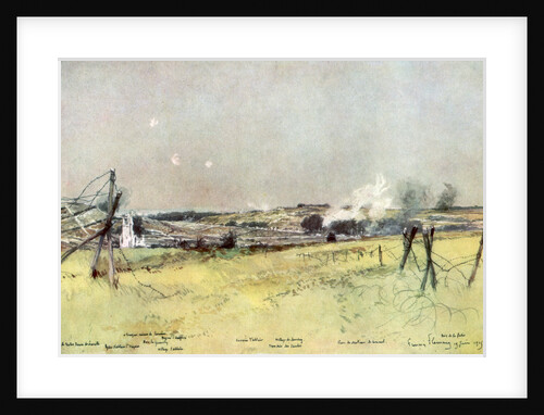 The Church of Ablain and Souchez by Francois Flameng