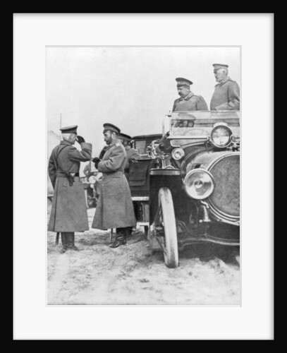 Tsar Nicholas II visiting the Russian front by Anonymous