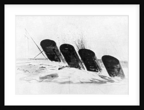 The sinking of RMS Lusitania by Oliver Bernard